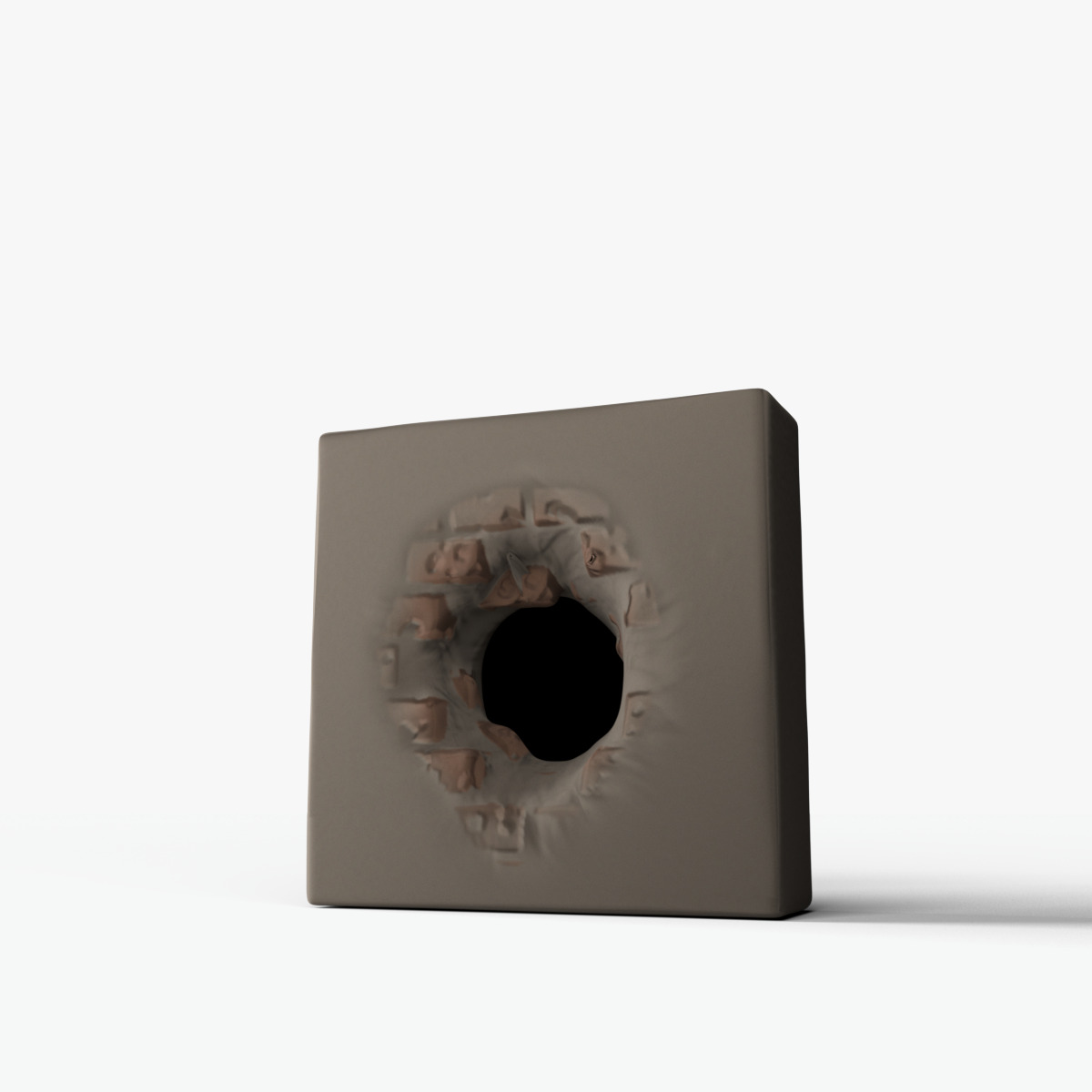 Wall escape hole Low-poly 3D model_1