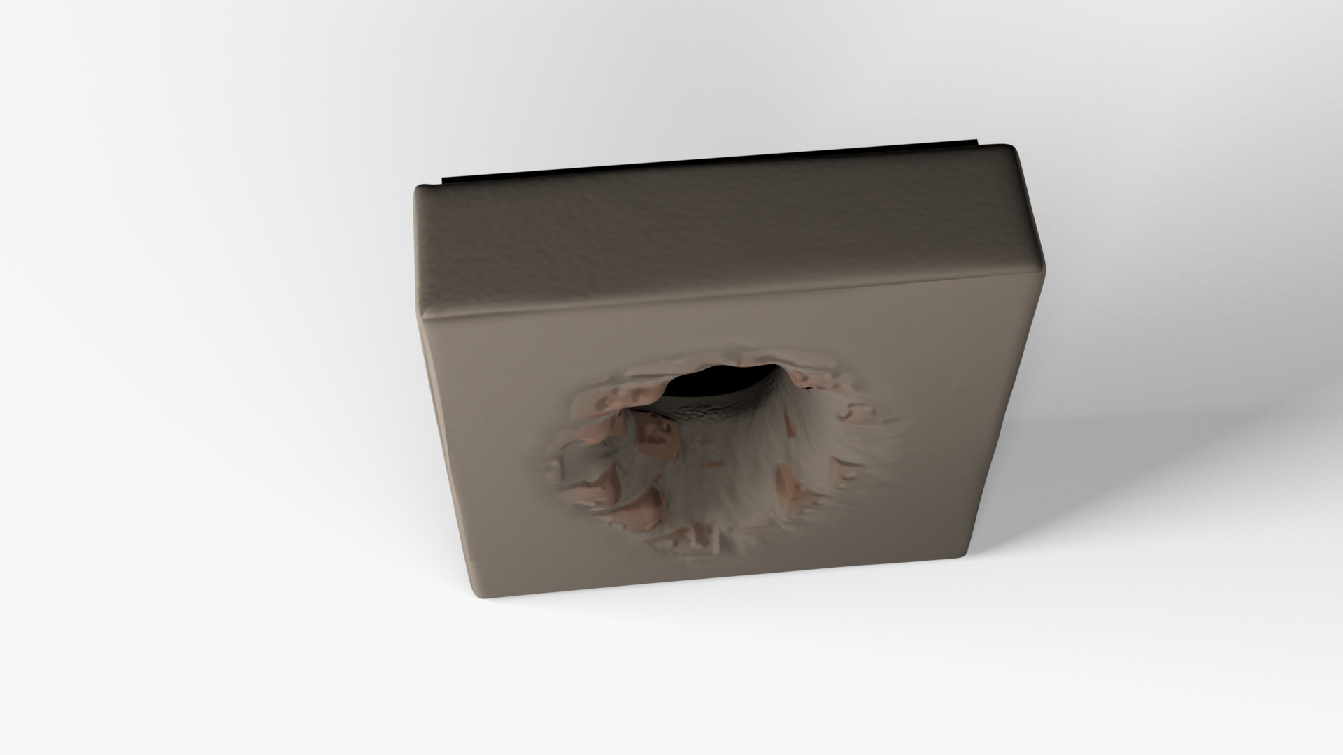 Wall escape hole Low-poly 3D model_4