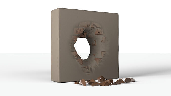 Wall escape hole Low-poly 3D model