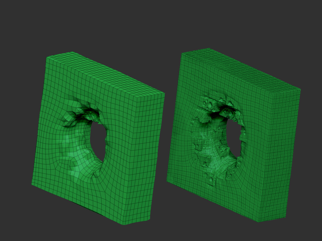 Wall escape hole Low-poly 3D model_7