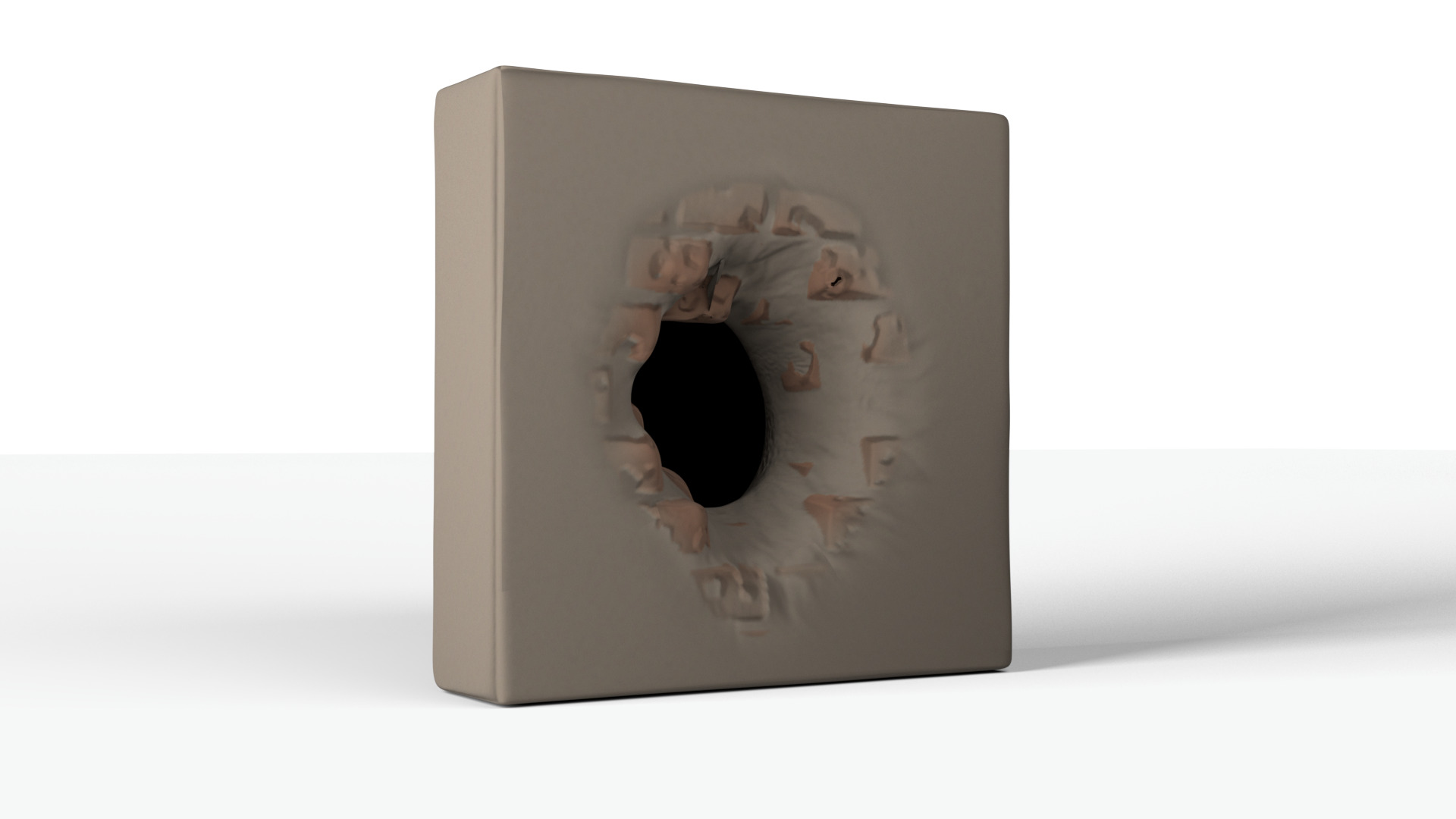 Wall escape hole Low-poly 3D model_2