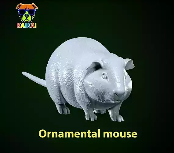 Hamster model - stumpy tail mouse statue - 3D print 3D print model