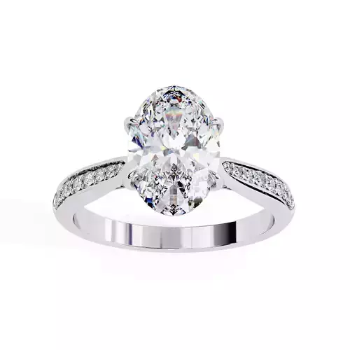 OVAL DIAMOND RING -CAD-174