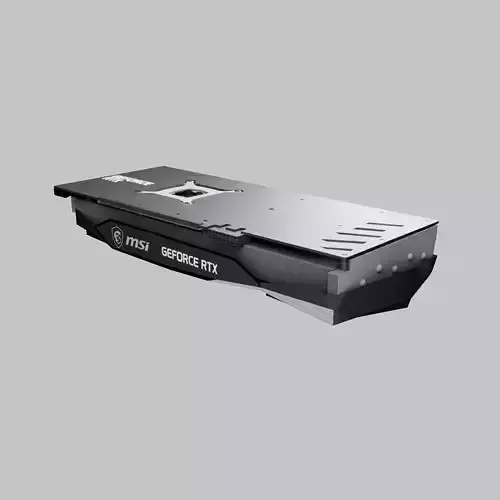 Nvidia RTX 3070 Graphics Card Msi Gaming X trio  Low-poly 3D model