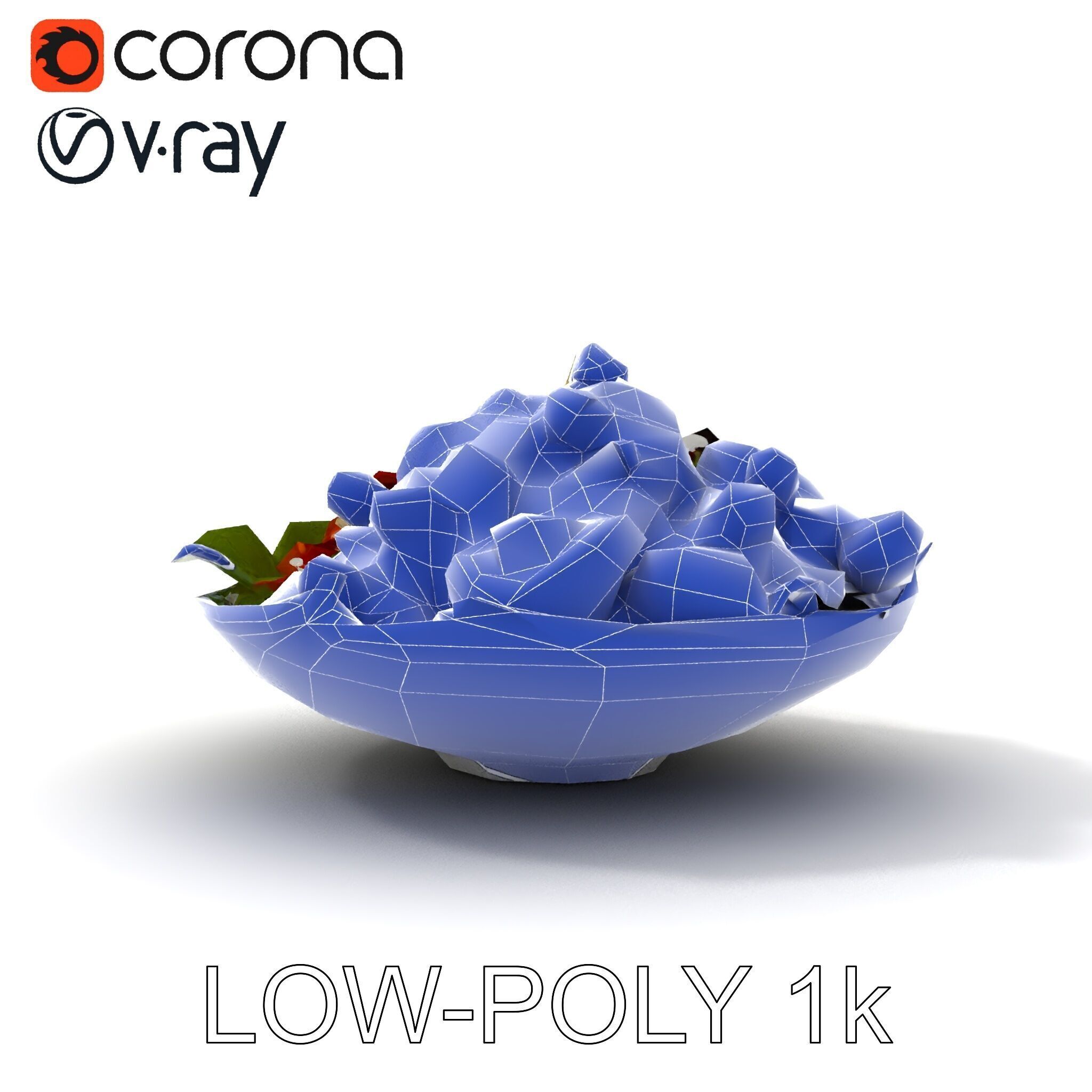 Fresh Greek Salad Model Pack Low-poly 3D model_10