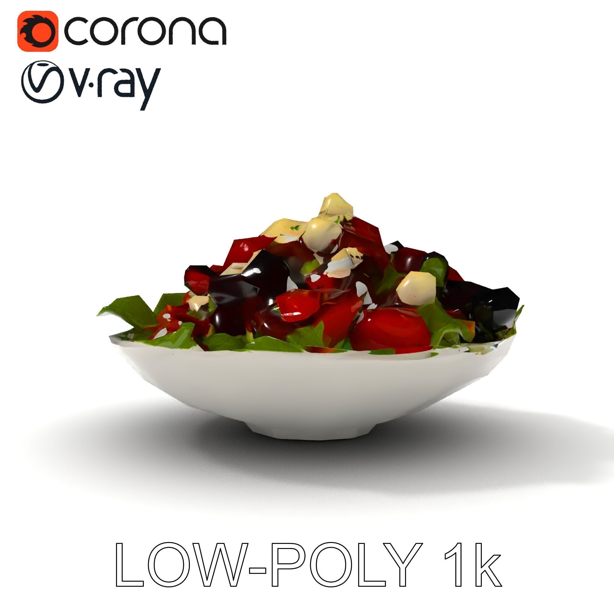 Fresh Greek Salad Model Pack Low-poly 3D model_34