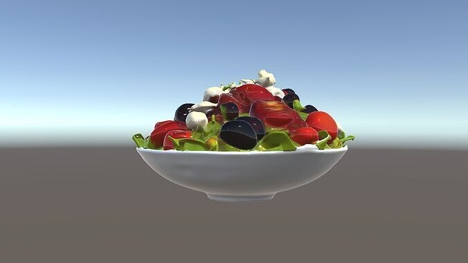 Fresh Greek Salad Model Pack Low-poly 3D model 5