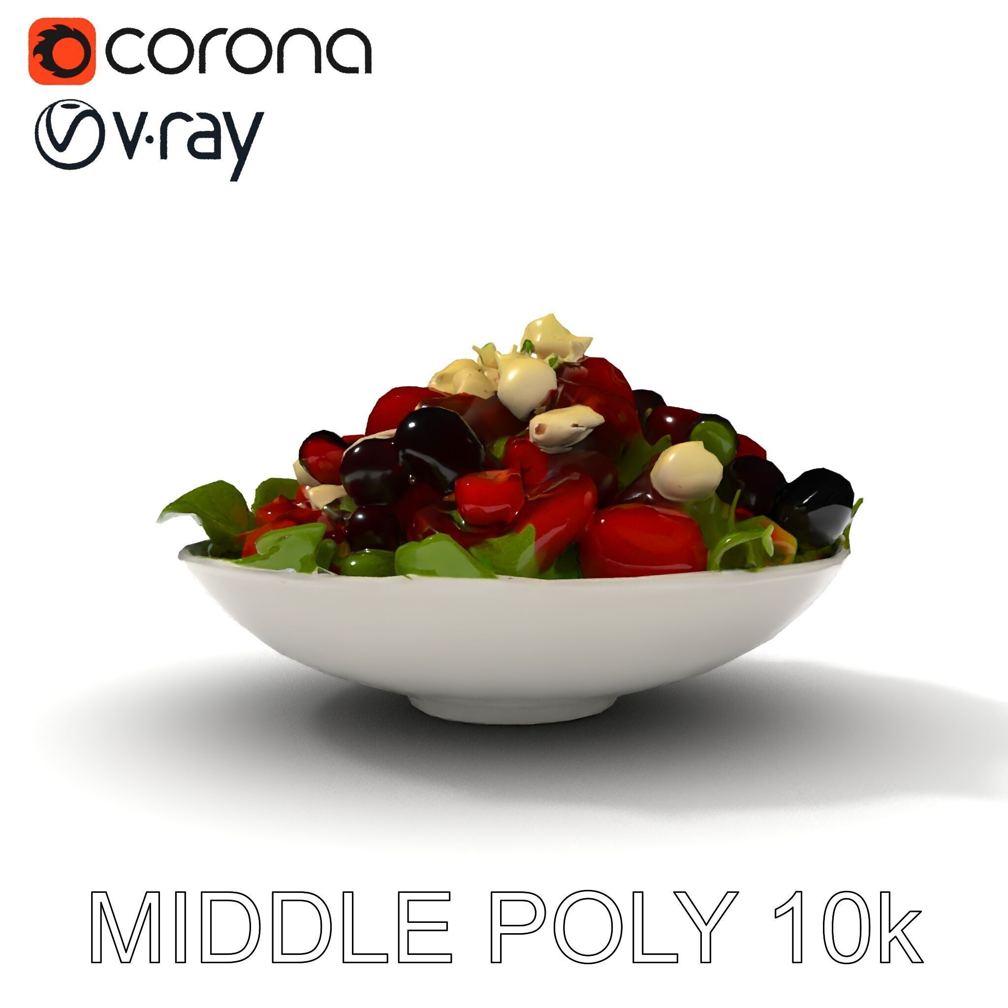 Fresh Greek Salad Model Pack Low-poly 3D model_28