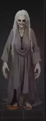 Granny Ghost Character - Game Ready Horror FBX