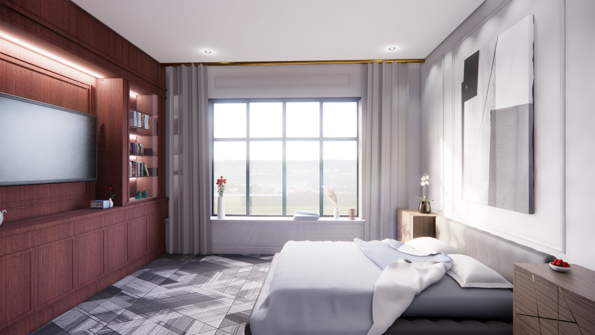 Desain Kamar Tidur Mewah 3D print model_4