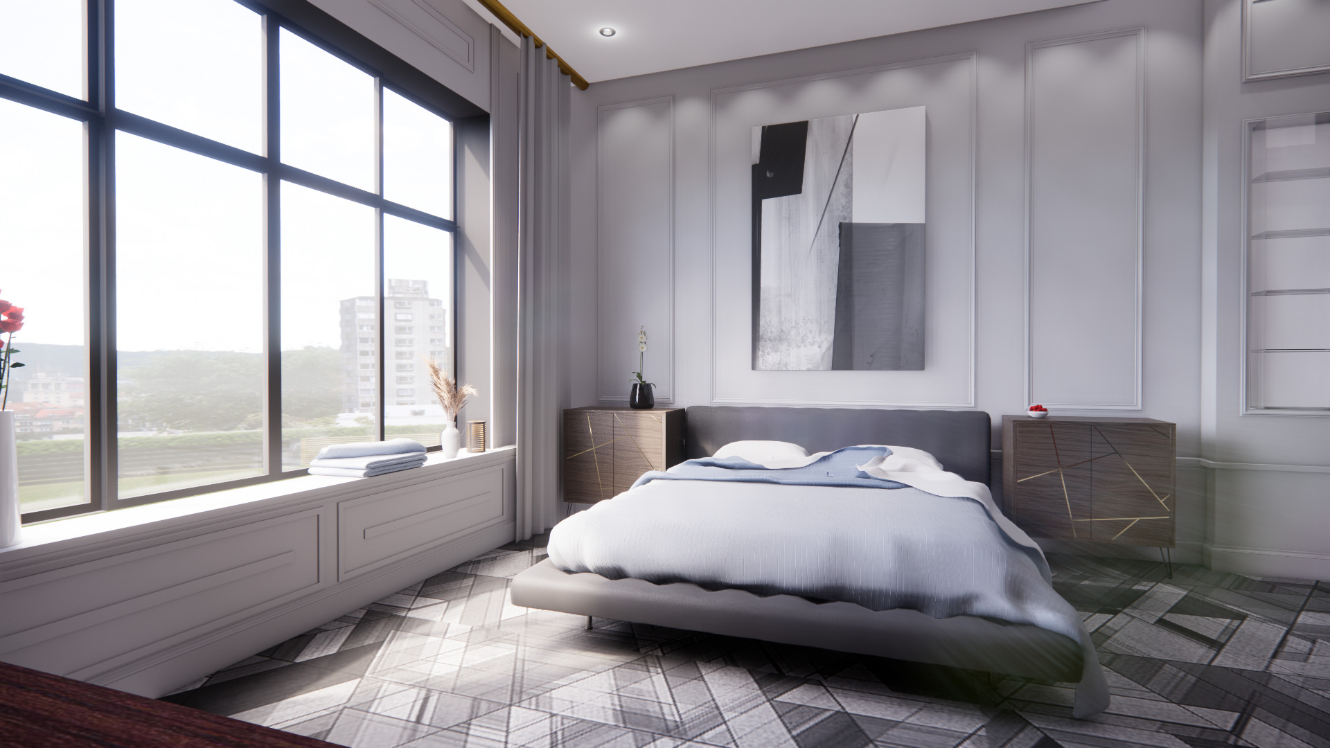 Desain Kamar Tidur Mewah 3D print model_2