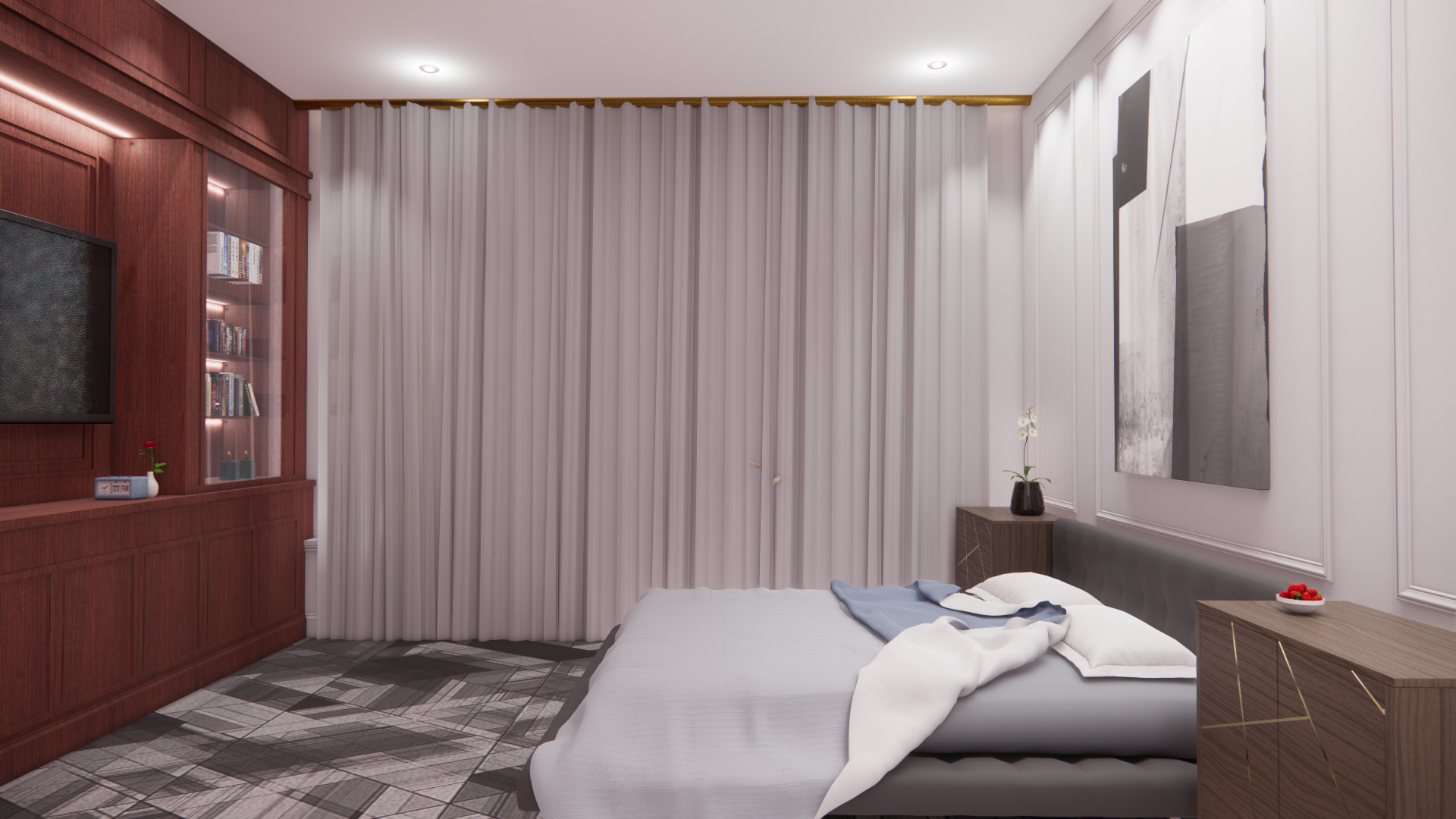 Desain Kamar Tidur Mewah 3D print model_8