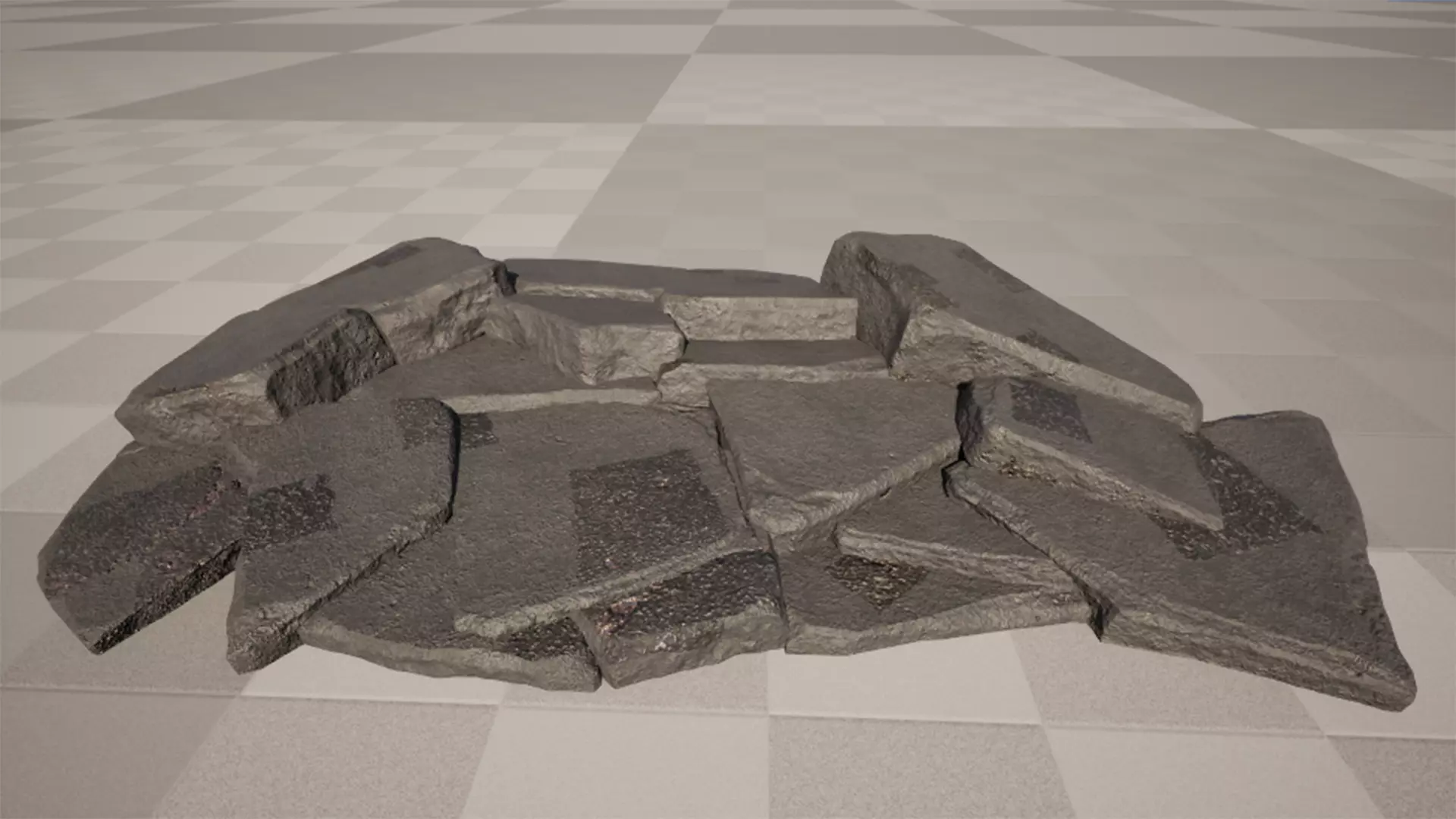 Stylized Cement Low-poly 3D model_0