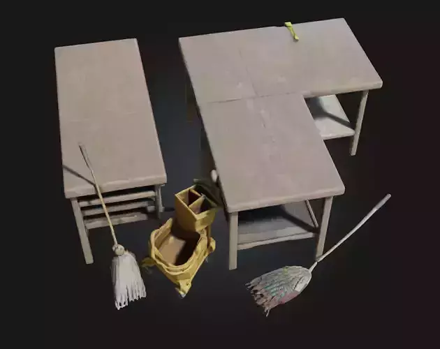 Cleaning Station  Practical Hub of Tidiness 3D model