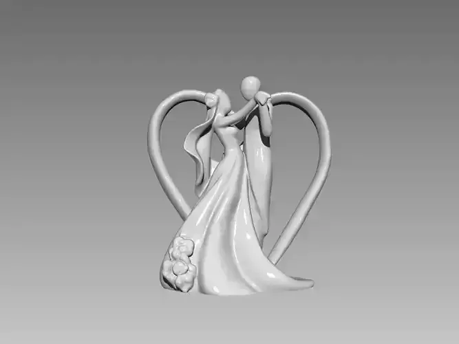 BRIDE AND GROOM SIMPLE DETAILS 3 3D print model