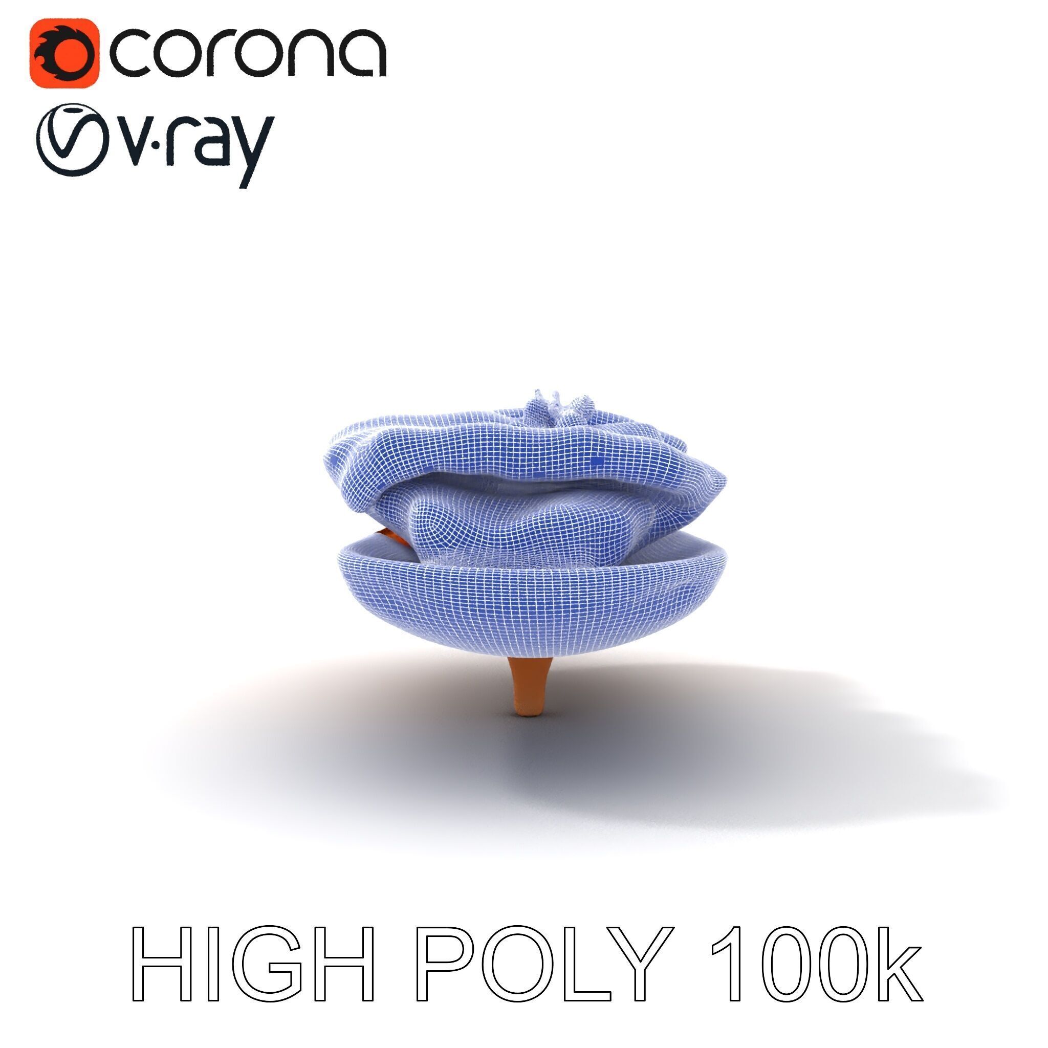 Realistic Smoked Salmon Slices on Wooden Platter D Model Pack Low-poly 3D model_30