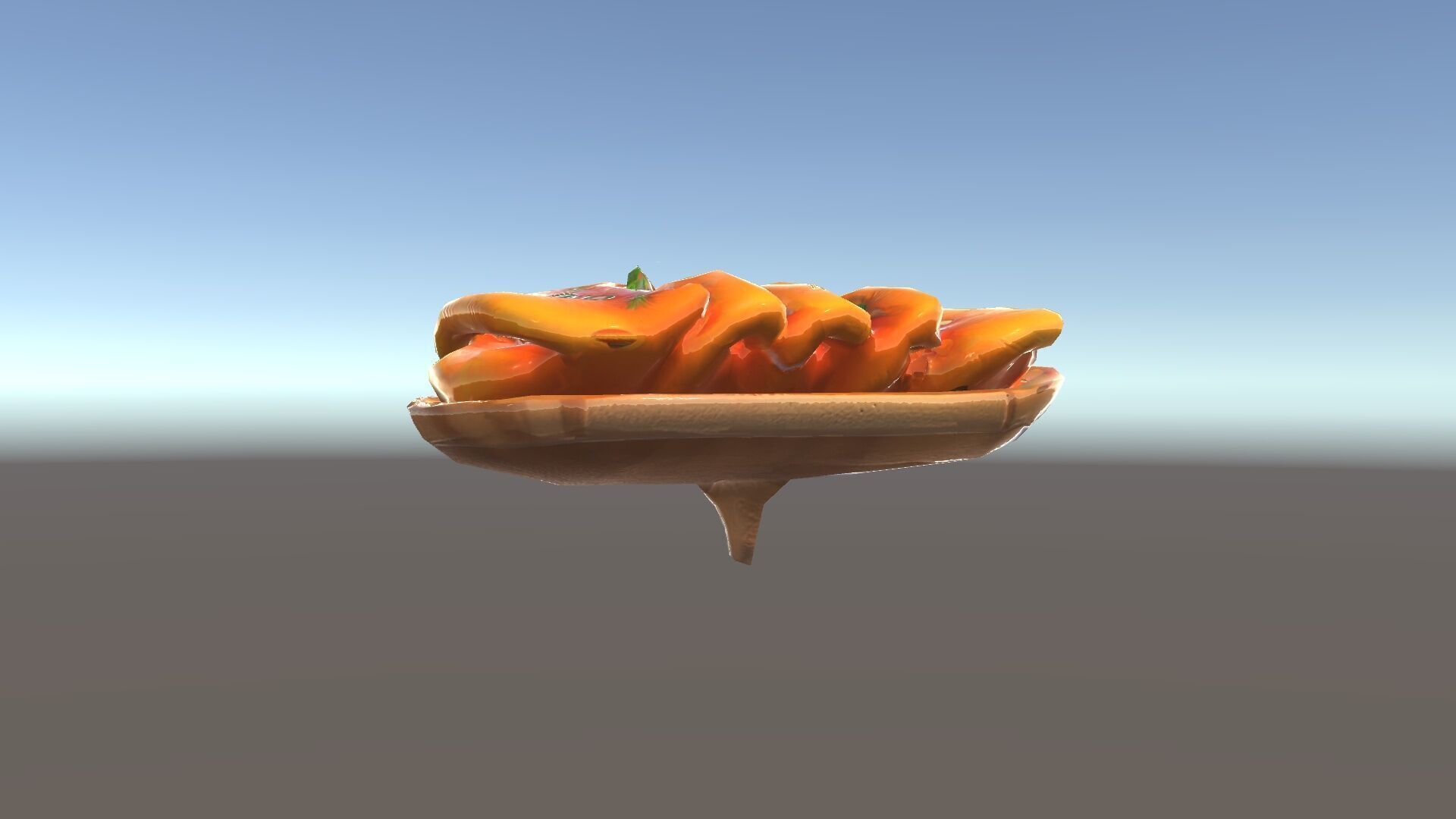 Realistic Smoked Salmon Slices on Wooden Platter D Model Pack Low-poly 3D model_20