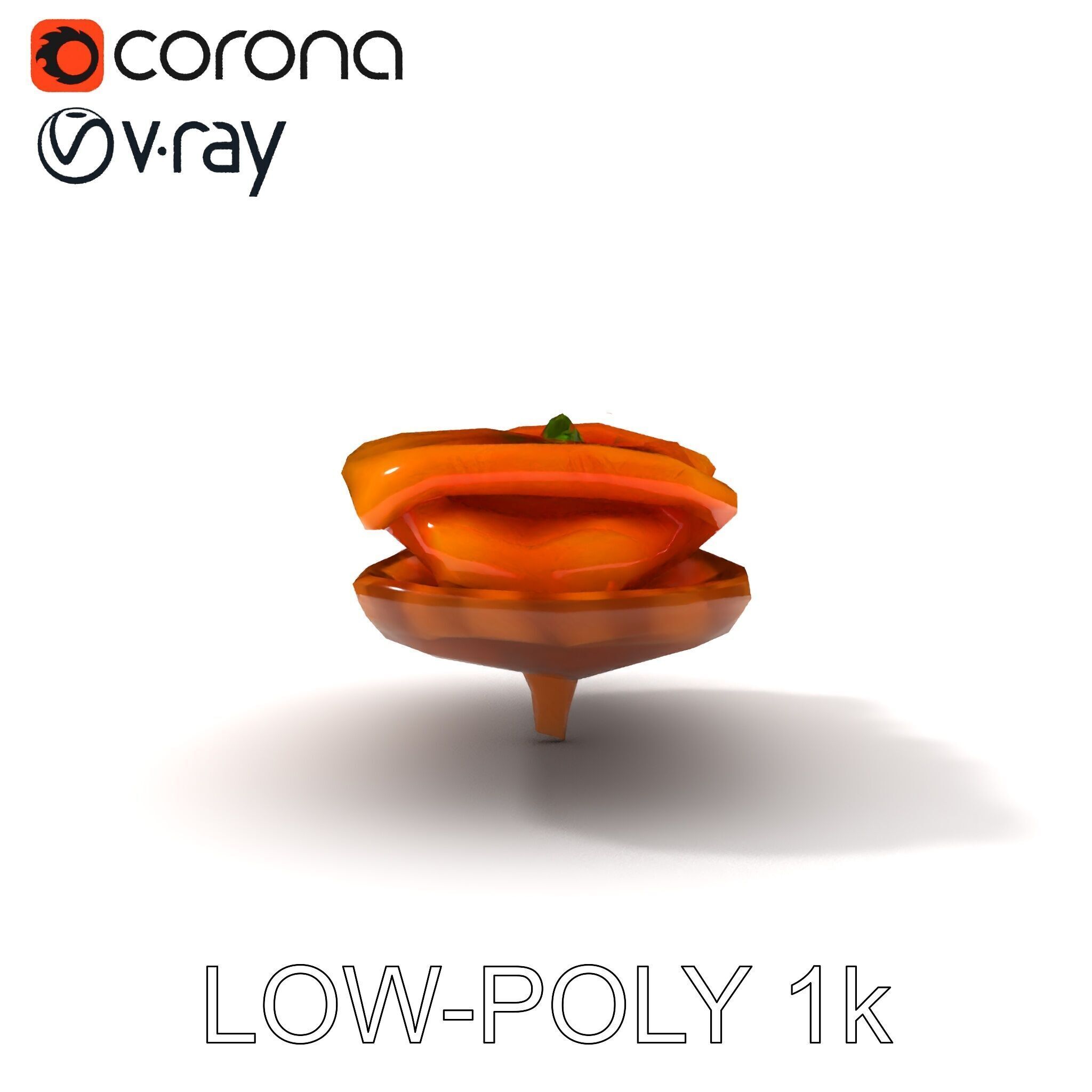 Realistic Smoked Salmon Slices on Wooden Platter D Model Pack Low-poly 3D model_23