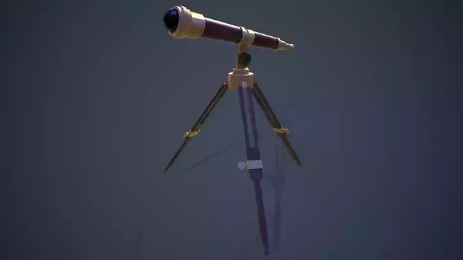 3D  stylized telescope 