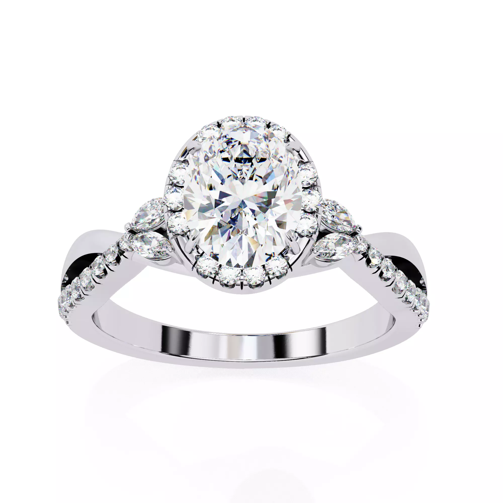 Round DIAMOND RING -CAD-198 3D print model