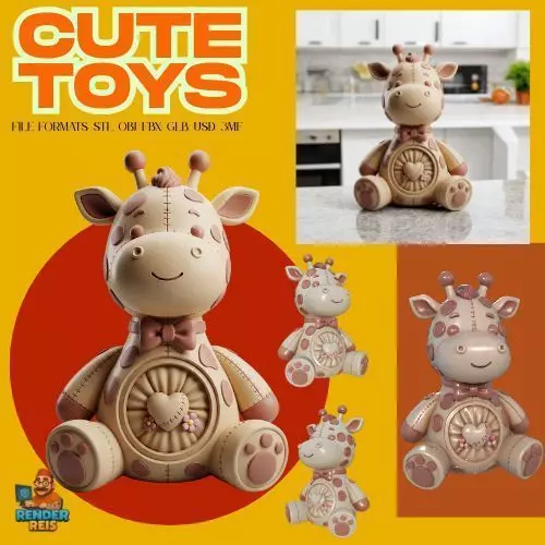 3D Printable Cute Giraffe Figurine 3D print model