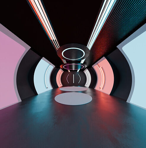 neon room 3D model