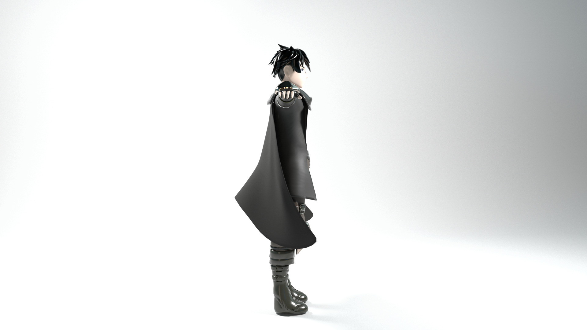 Character cinquered Low-poly 3D model_2