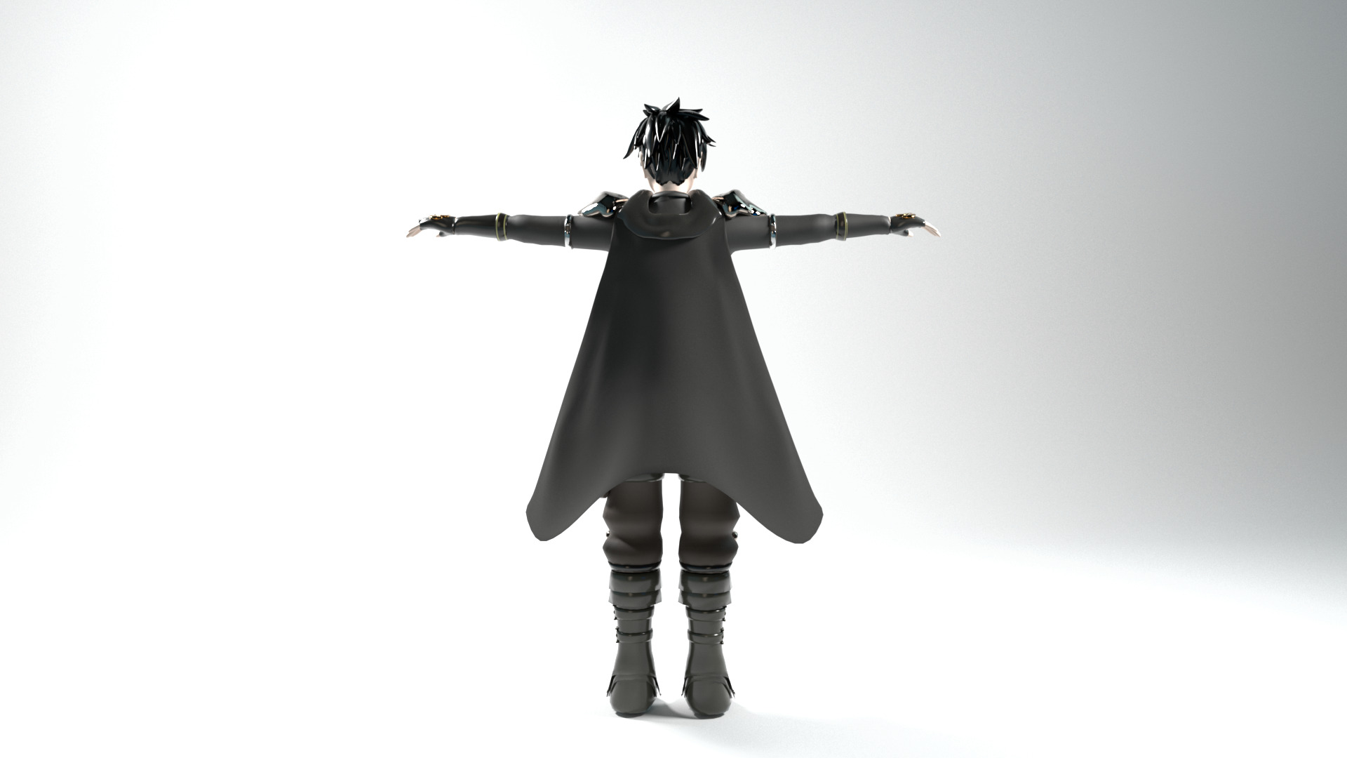 Character cinquered Low-poly 3D model_4