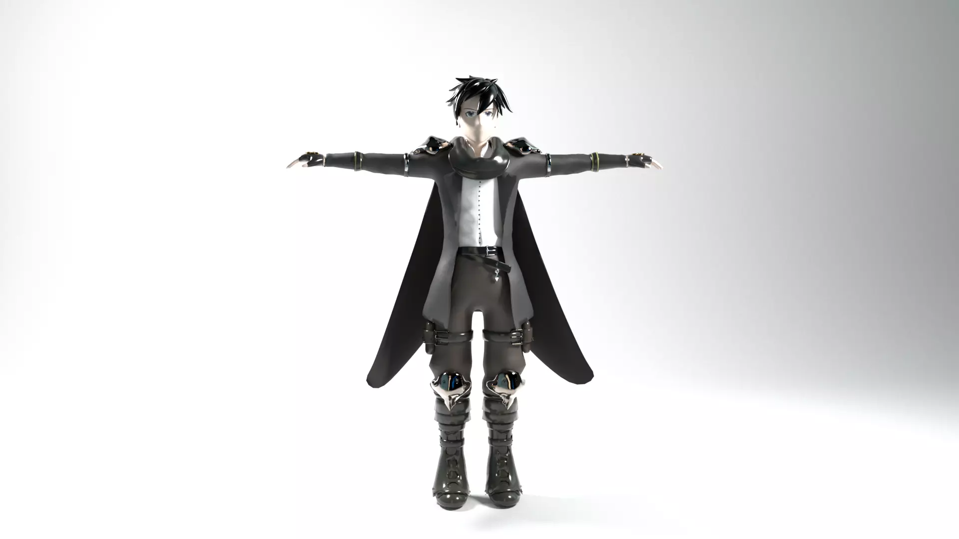 Character cinquered Low-poly 3D model_0