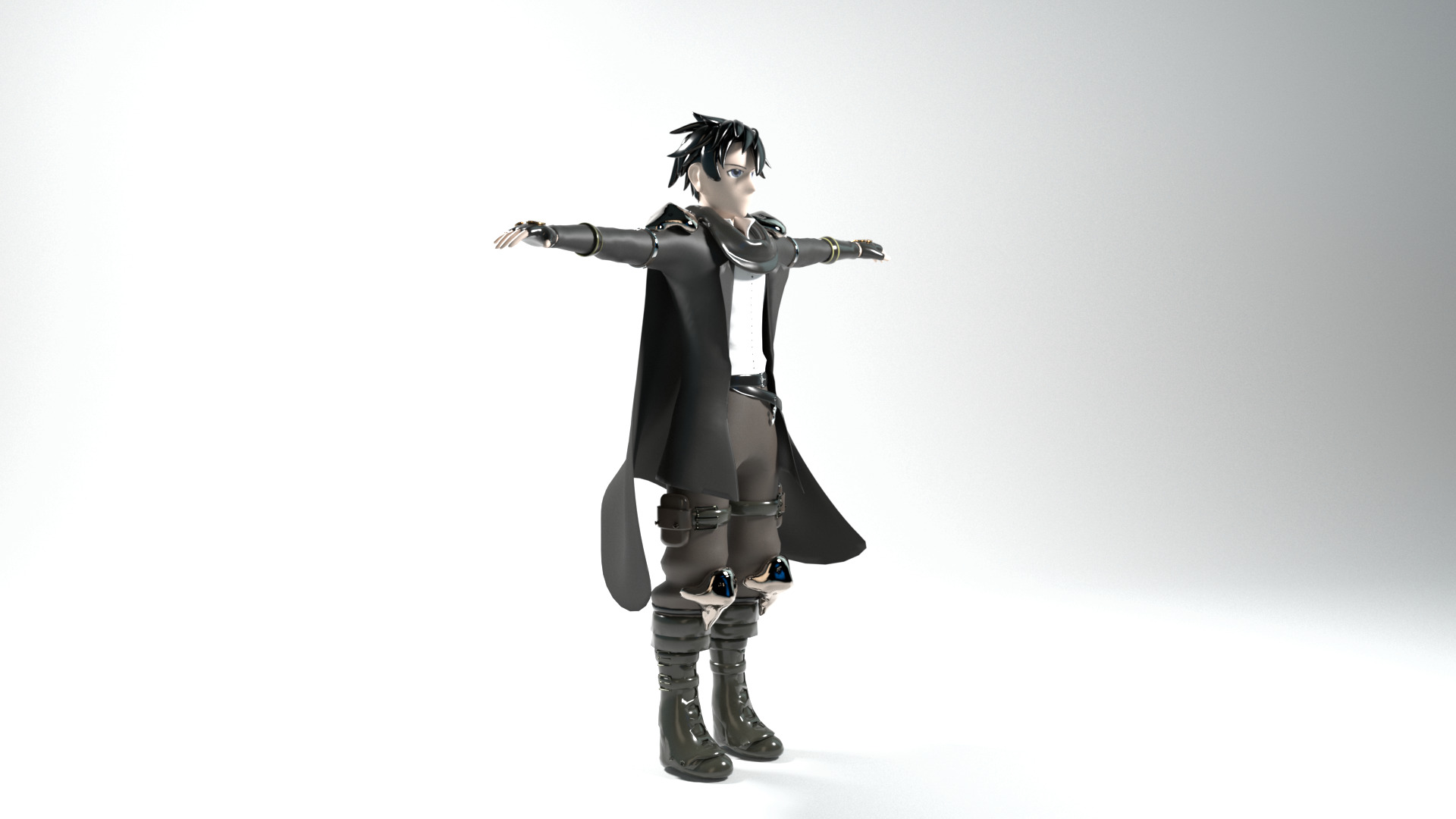 Character cinquered Low-poly 3D model_1