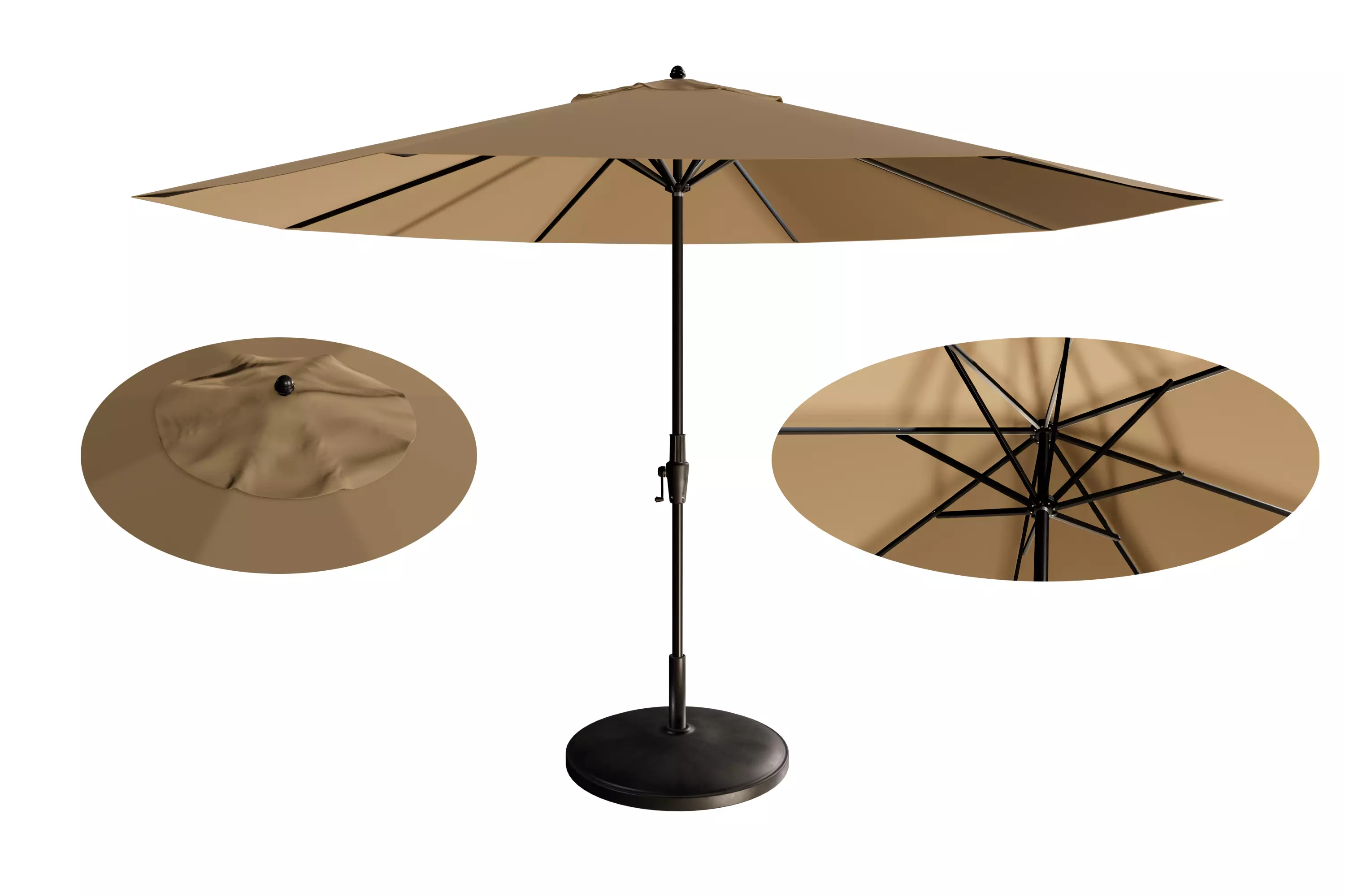 allen rith 9ft patio umbrellas allen + roth 9-ft Aluminum Tan Auto-tilt Market Patio Umbrella in the Patio  Umbrellas department at Lowes.com