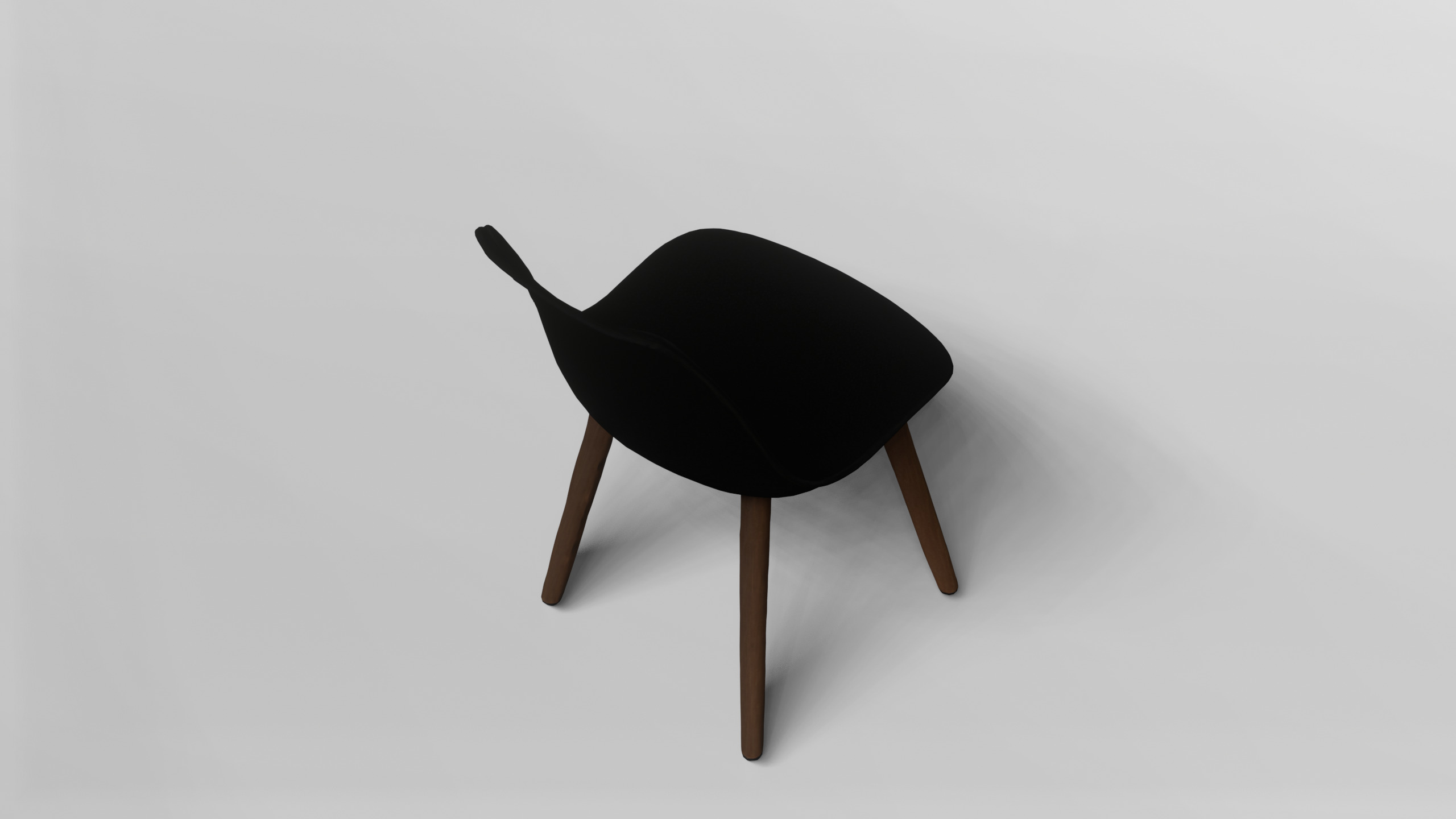 Modern Minimalist Dining Chair 3D model_4