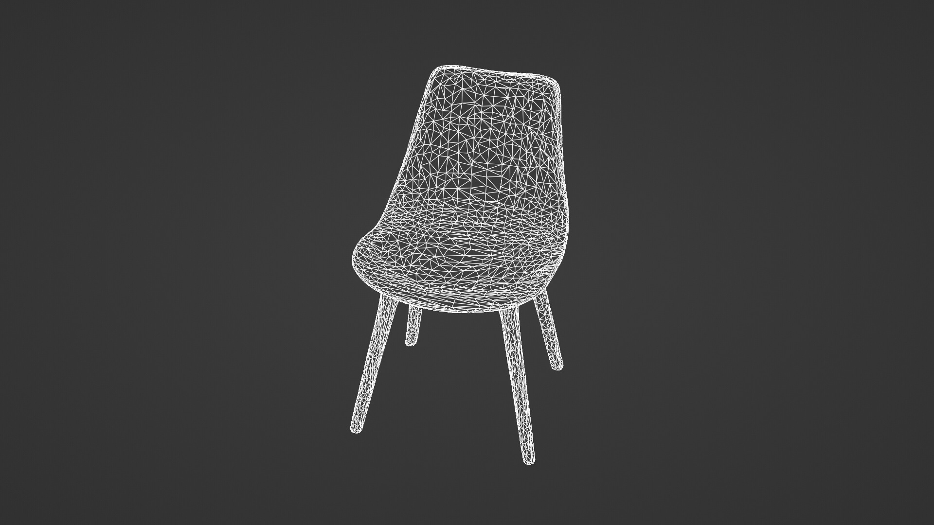 Modern Minimalist Dining Chair 3D model_6