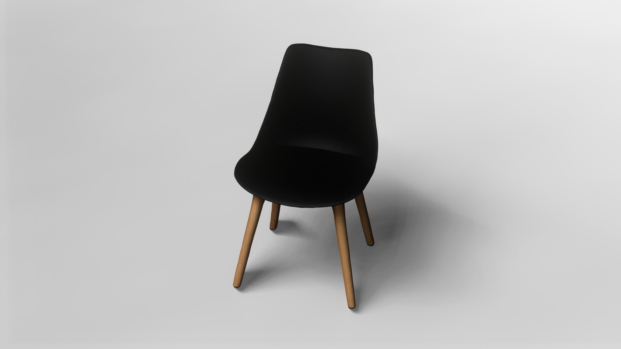 Modern Minimalist Dining Chair 3D model_1