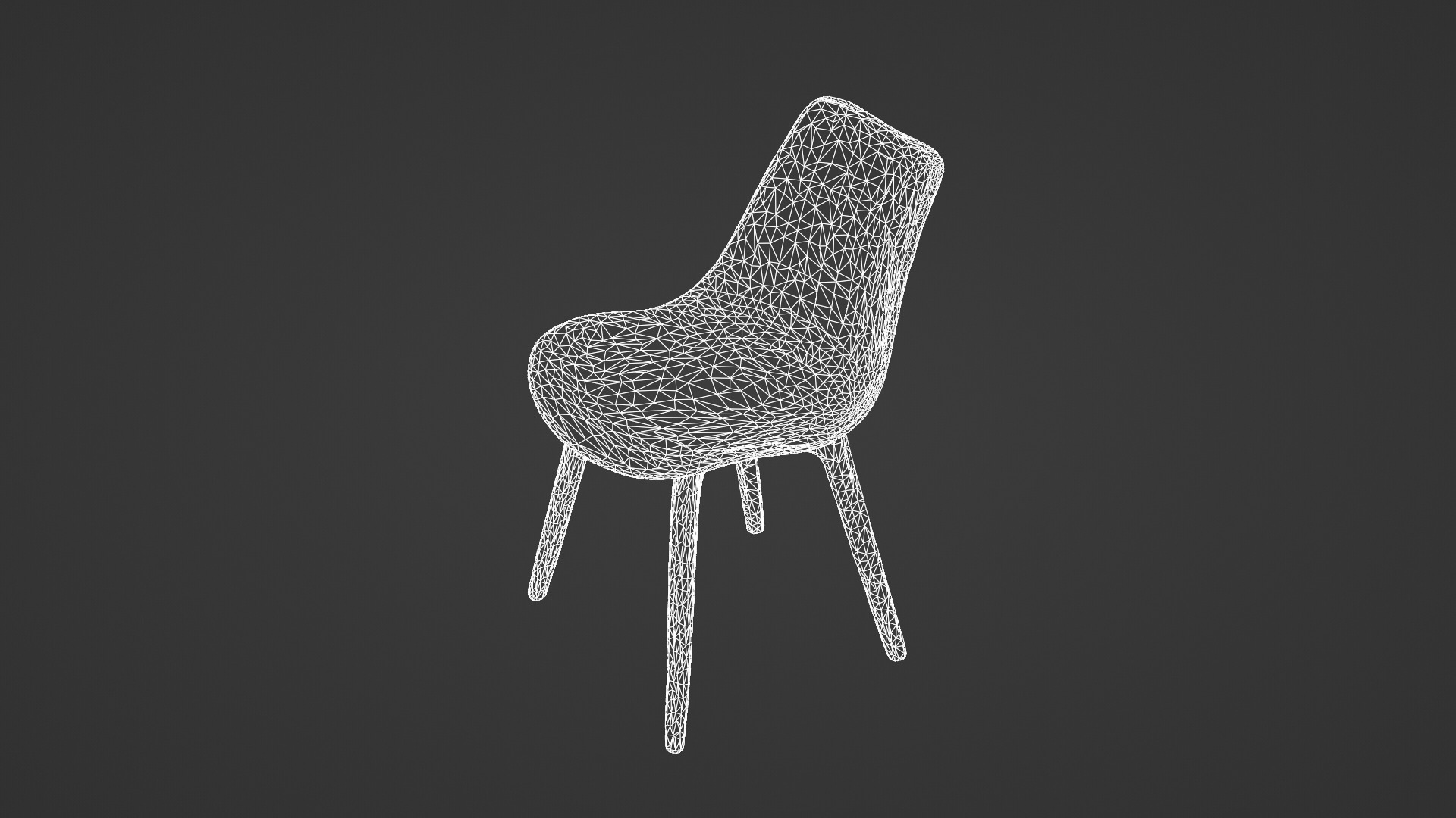 Modern Minimalist Dining Chair 3D model_7