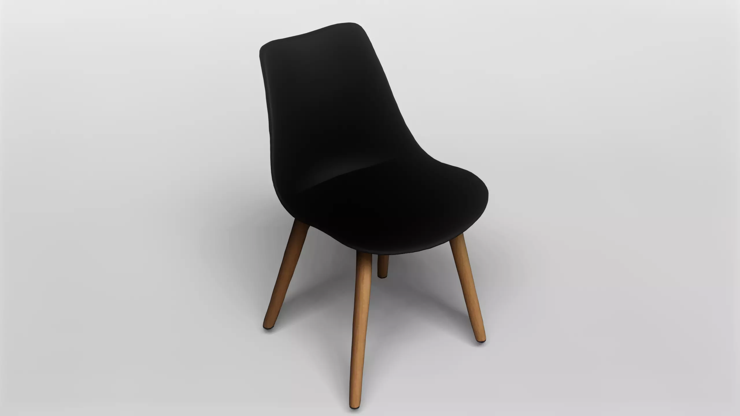 Modern Minimalist Dining Chair 3D model_0