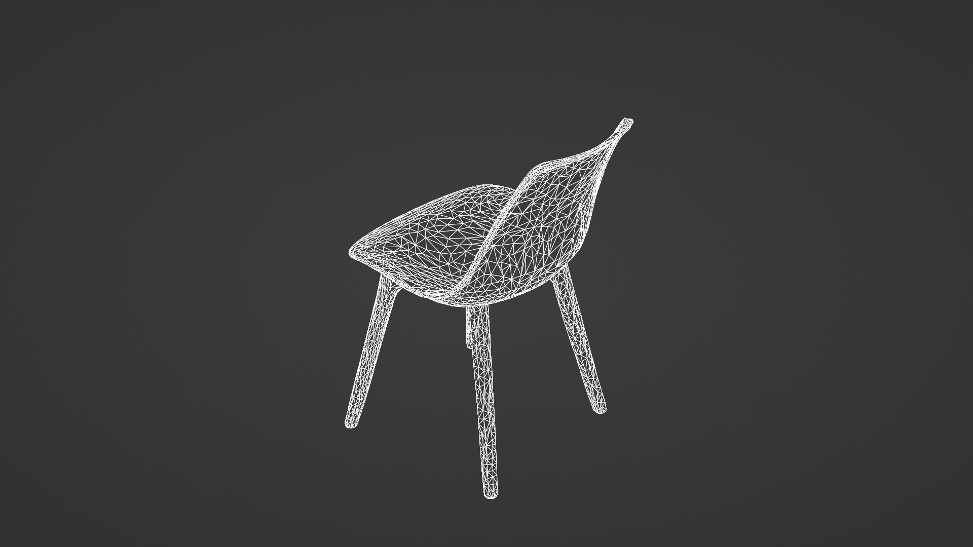 Modern Minimalist Dining Chair 3D model_8