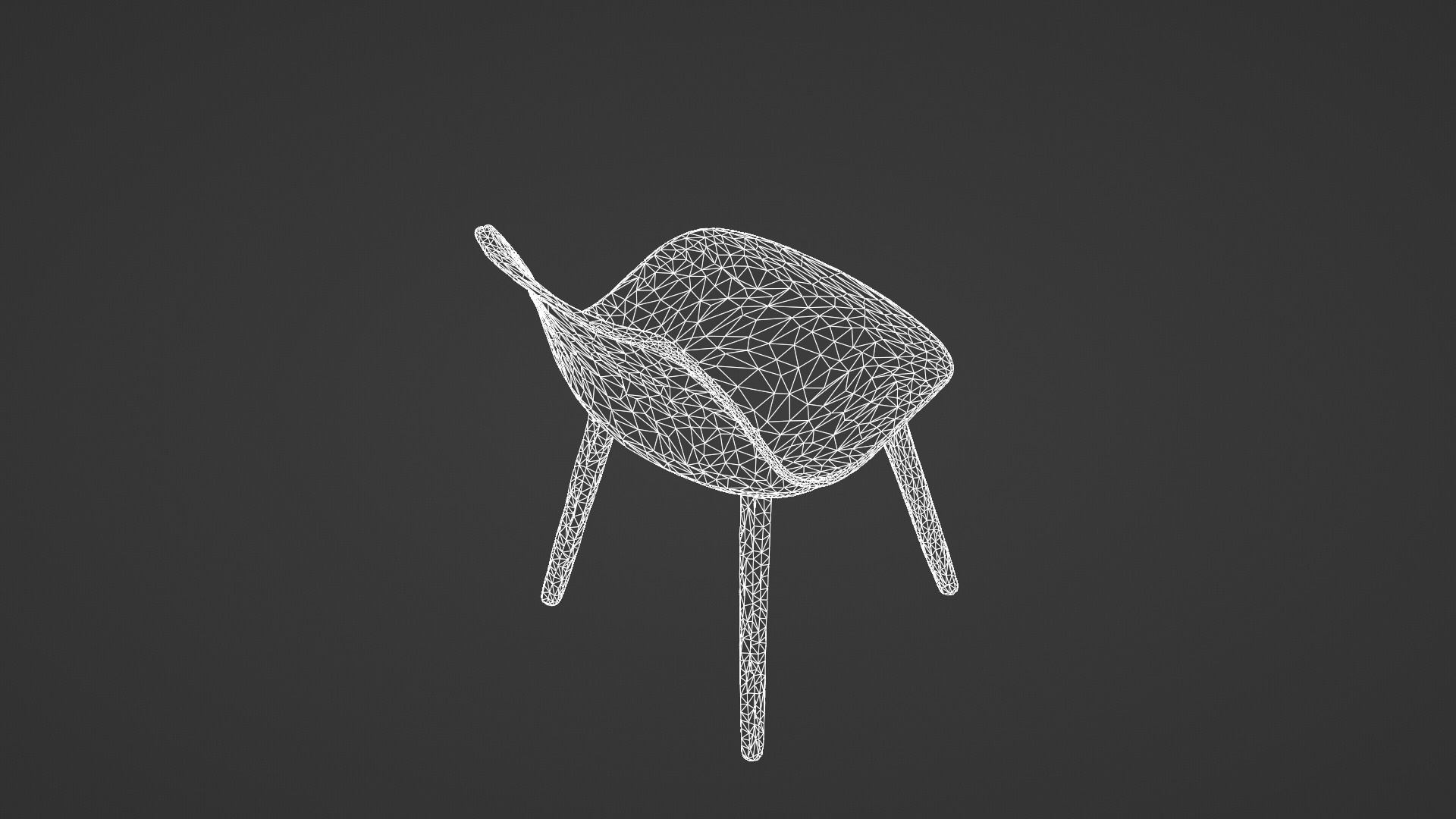Modern Minimalist Dining Chair 3D model_9