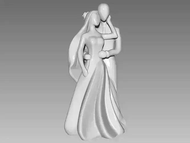 BRIDE AND GROOM SIMPLE DETAILS 3D print model