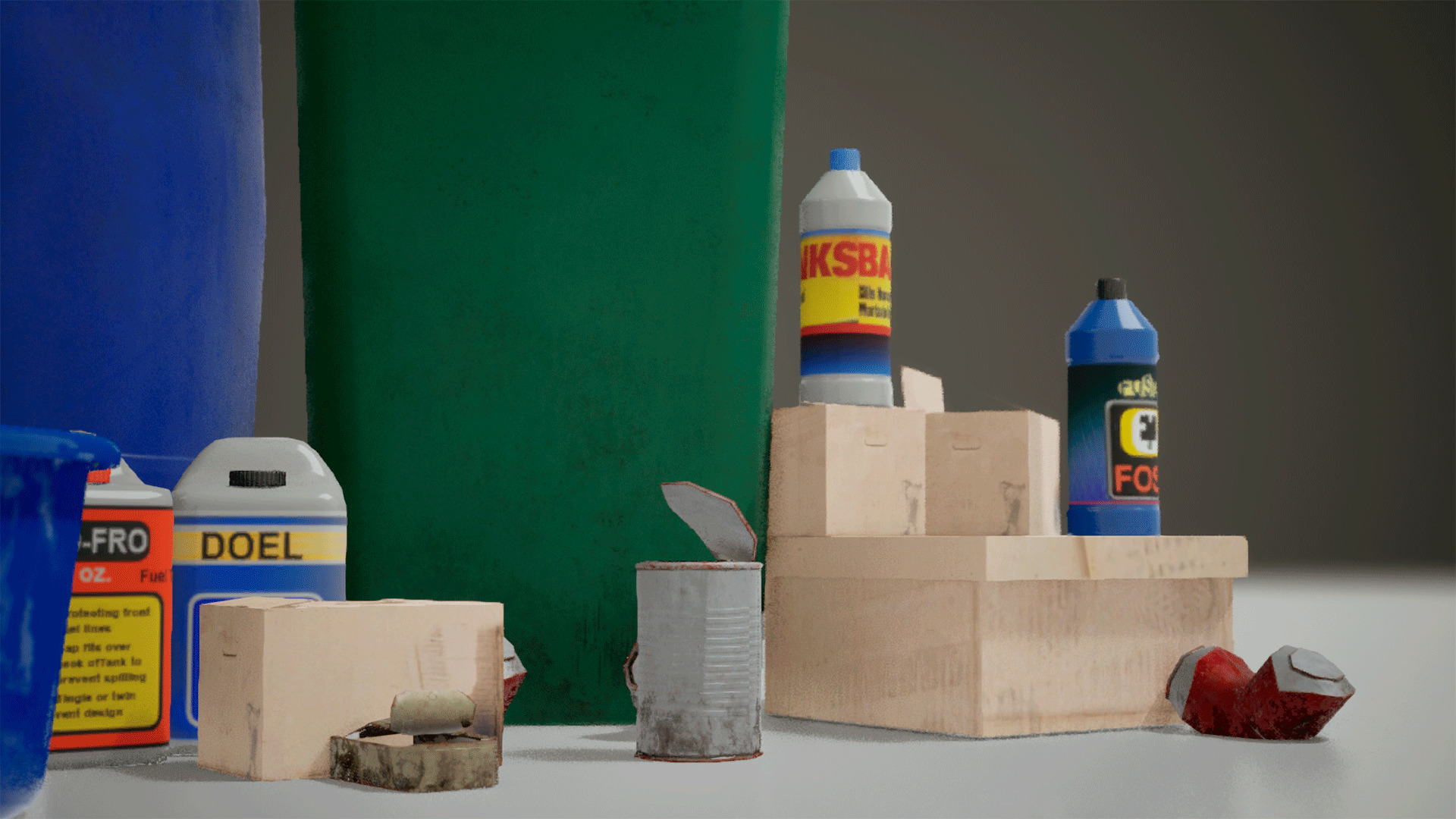 stylized Garbage Low-poly 3D model_3