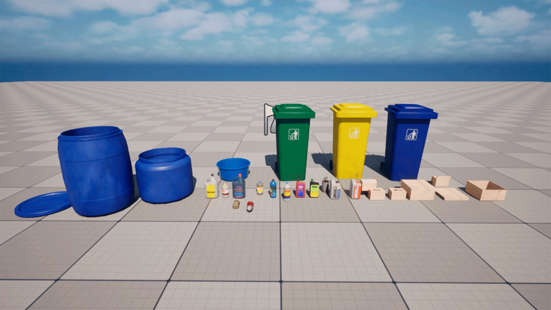 stylized Garbage Low-poly 3D model_5