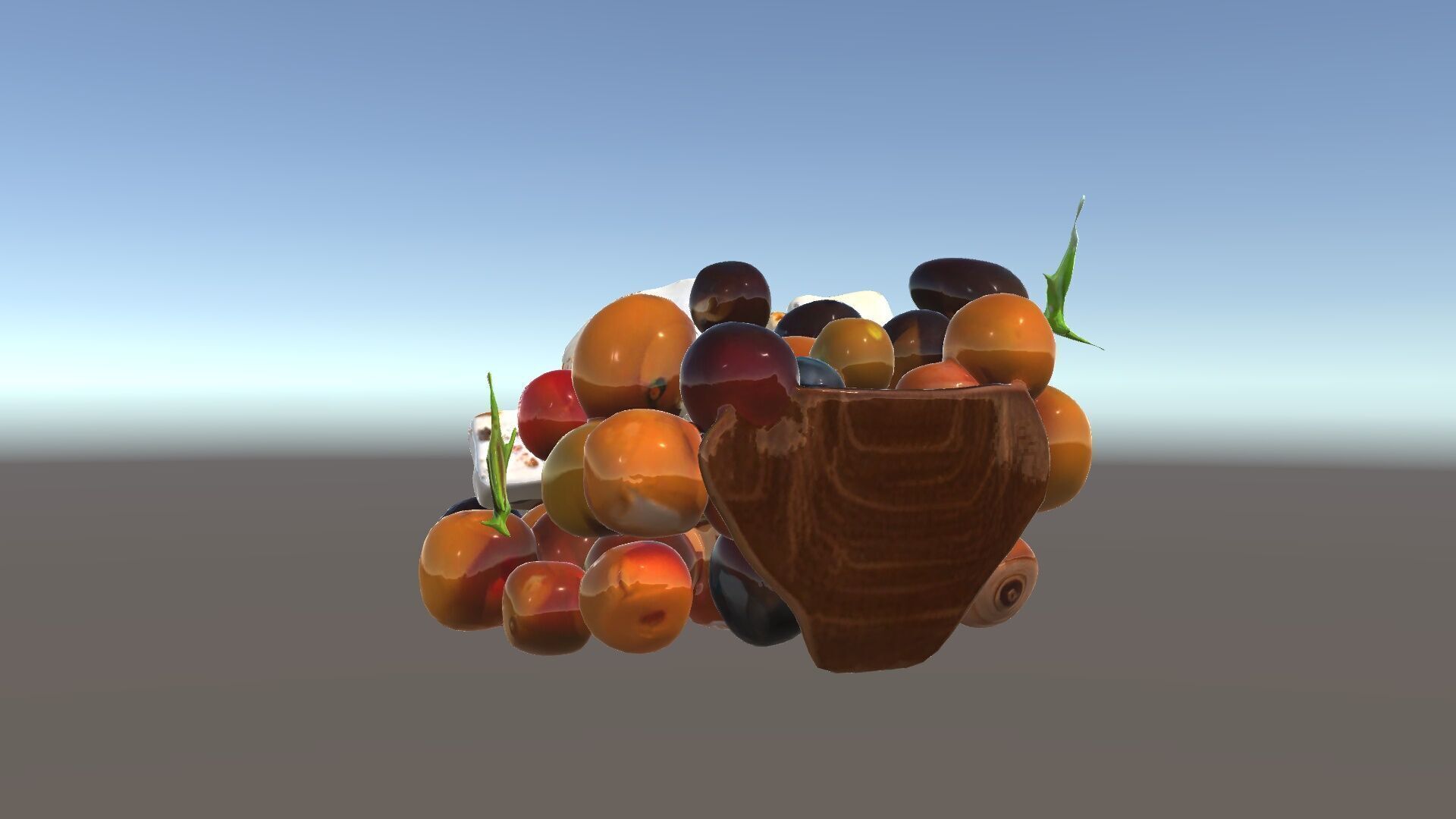 Mediterranean Snack Mix Model Pack with Olives and Cheese Low-poly 3D model_5