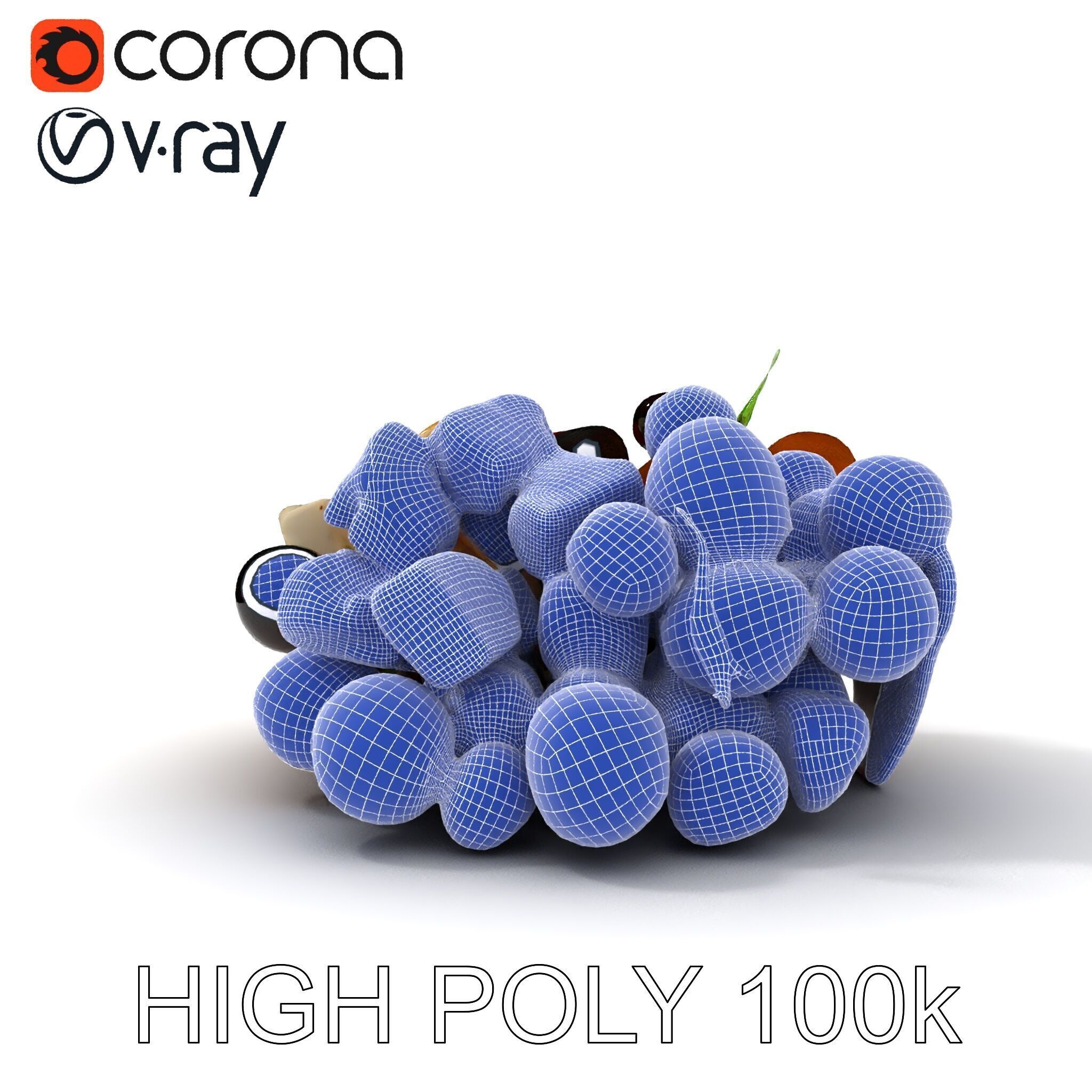 Mediterranean Snack Mix Model Pack with Olives and Cheese Low-poly 3D model_29