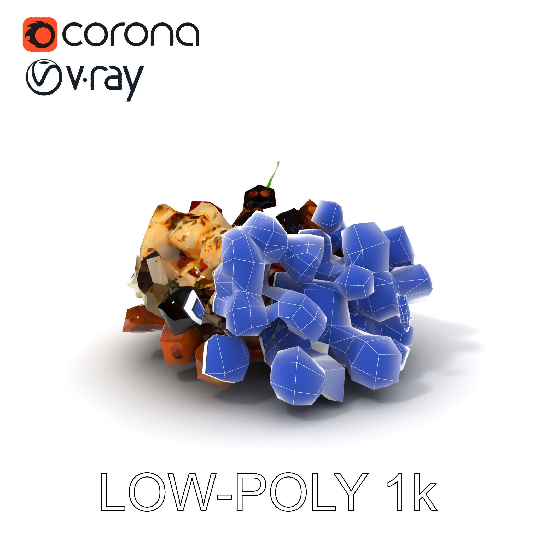 Mediterranean Snack Mix Model Pack with Olives and Cheese Low-poly 3D model_22