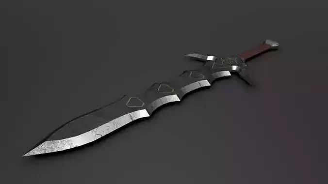 Dark Rune Sword Fantasy Weapon