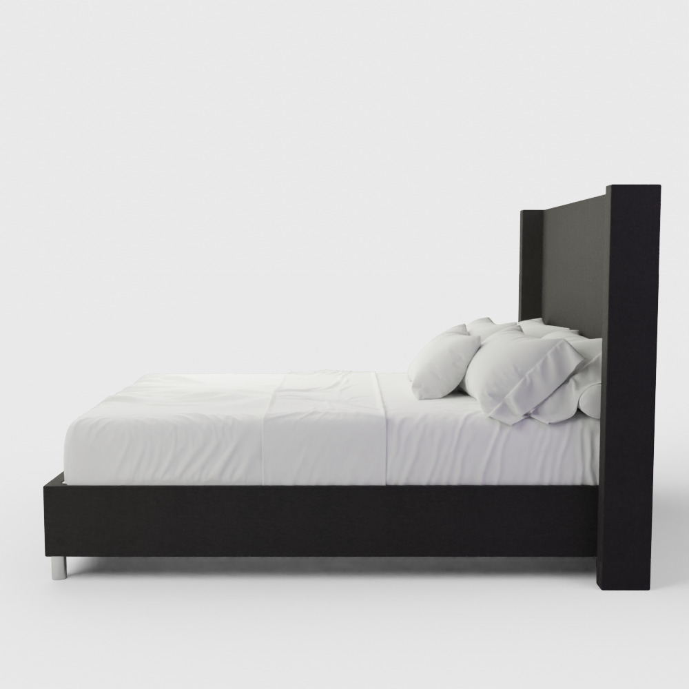 Modern Wingback Bed 3D model_6