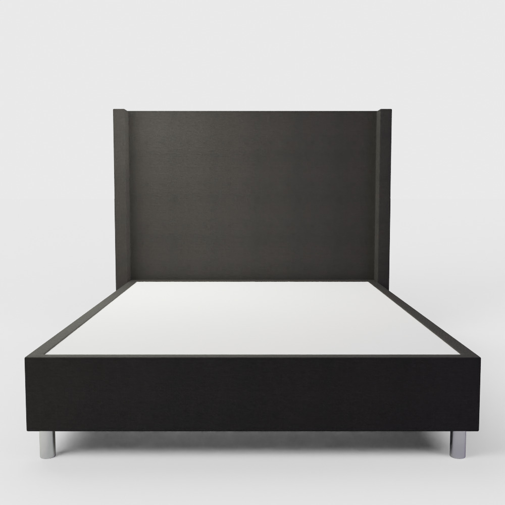 Modern Wingback Bed 3D model_1