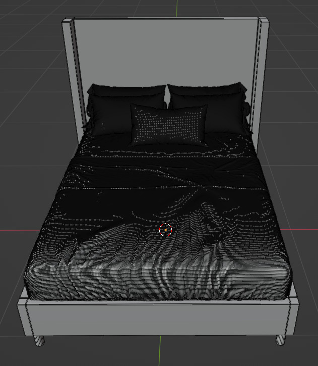 Modern Wingback Bed 3D model_17