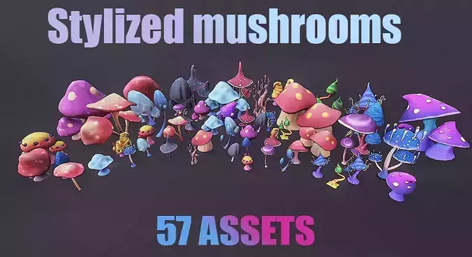 Stylized Mushrooms