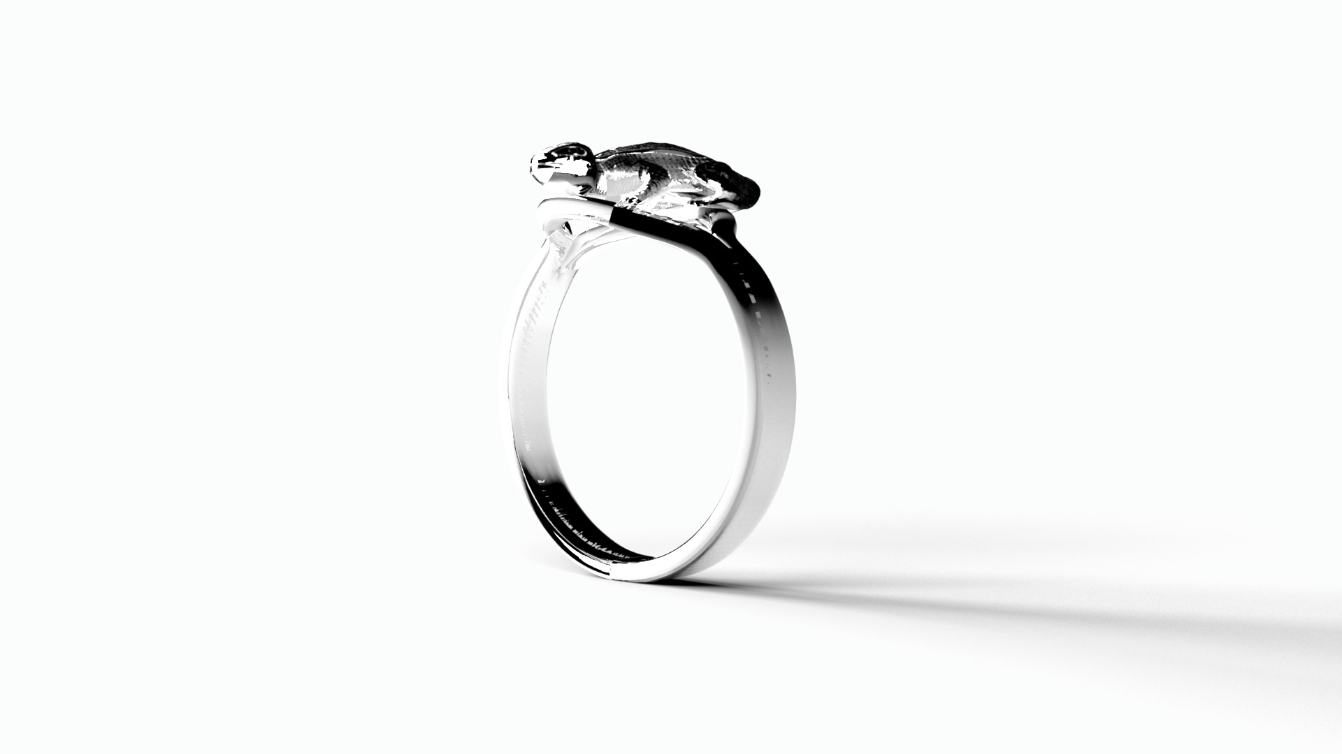 Lizard ring Low-poly 3D model_1